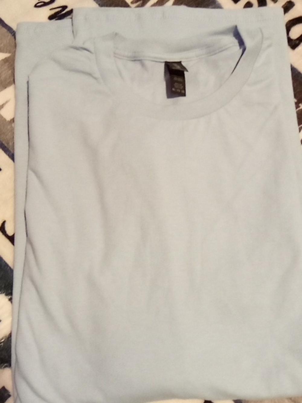 Men's Light Blue Short Sleeve Crew Neck Tee
